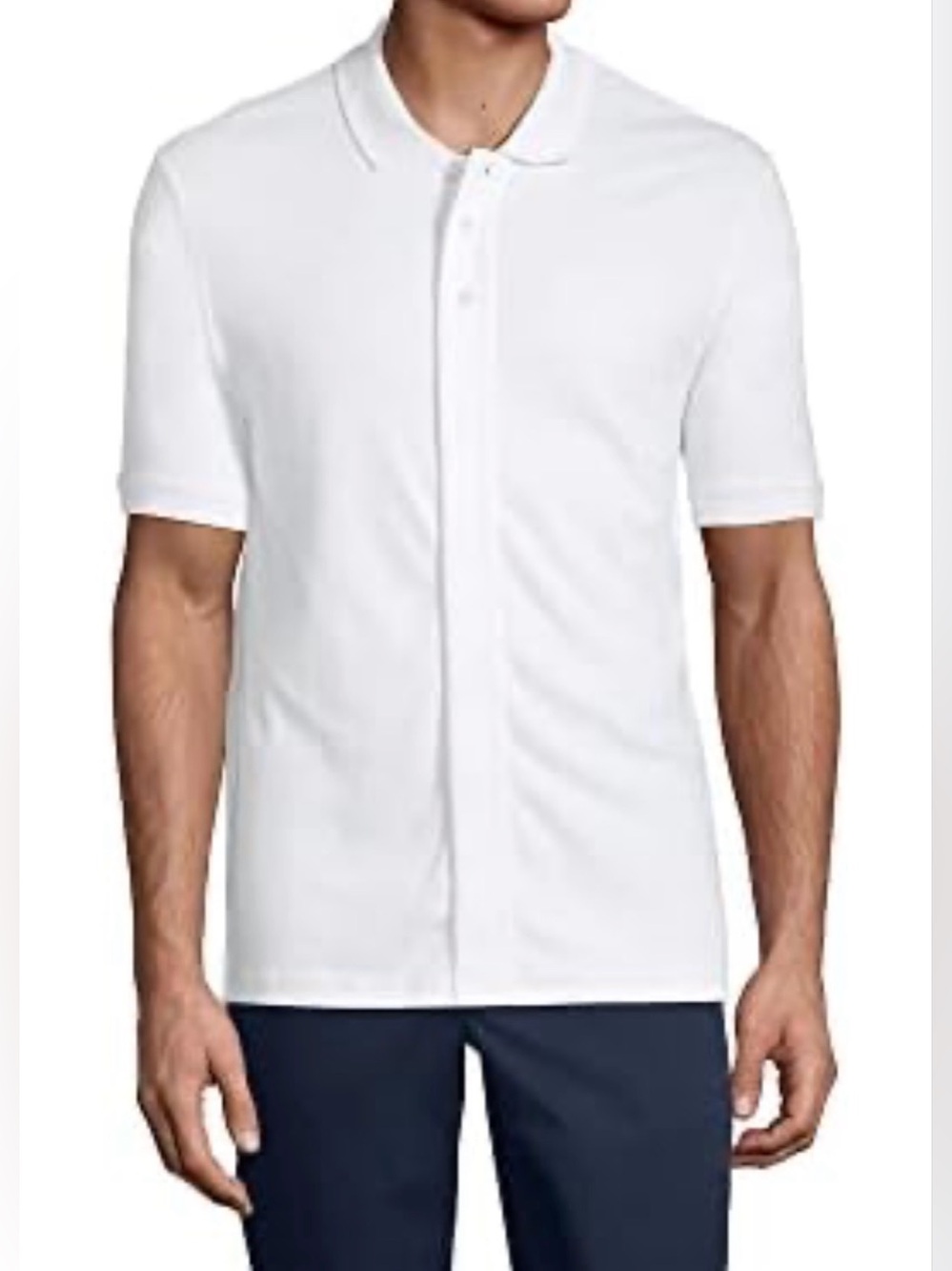 Land’s End Men’s Adaptive Polo Magnetic Closures Light Blue Size M - Picture 4 of 8